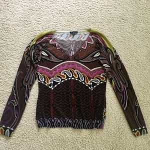 Etro silk cashmere blend sweater top